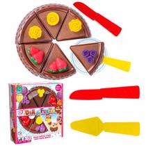 Jogo Dia De Festa Com Bolo De Chocolate Infantil Para Montar Fatias Autocolante E Cartas