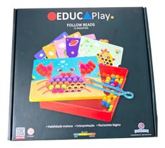 Jogo Didático Follow Beads 12 Desafios Polibrinq BM054