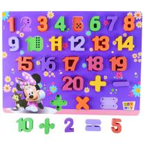 Jogo Didatico Número Simbolo Matematica Encaixe Diney Minnie