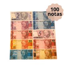 Jogo Dinheirinho de Brinquedo 100 notas