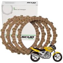 Jogo disco de embreagem cbx250 twister tornado 2001-08 scud