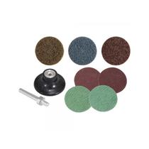 Jogo Disco de Lixa e Esponja 9 Pcs C/ Haste Encaixe Roloc - Vonder Jogo Disco de Lixa e Esponja 9 Pcs C/ Haste Encaixe Roloc - Vonder