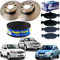 Jogo Disco Hipper Freios E Pastilha SYL Chevrolet GM Corsa Classic Celta Prisma 2010 2011 2012 2013 2014 2015 2016...