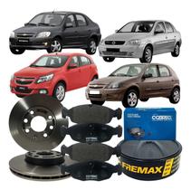 Jogo Disco Pastilha Freio Agile Celta Classic Prisma