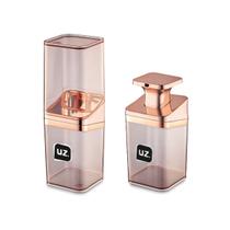 Jogo Dispenser e Porta Escova Rose Gold Lavabo Chique UZ