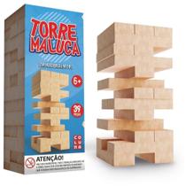 Jogo diverso torre maluca 39pcas madeira - COLUNA