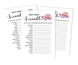 Jogo do Alfabeto ABC com Dinossauros e Animais da Selva para Chá de Bebê, 50 Unidades - Inkdotpot