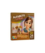 Jogo Do Alfabeto Letras 24 peças IOB Para Até 2 Pessoas Educativo