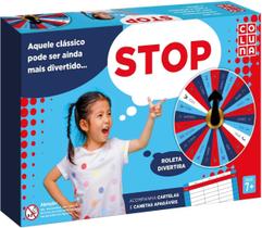 Jogo do Stop Com Duas Canetas e Cartela Apagáveis e Roleta