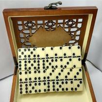 Jogo Dominó Com 28 Peças Com Estojo De Madeira Uny Home. Jogo Dominó Com 28 Peças Com Estojo De Madeira Uny Home.