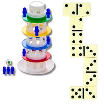 Jogo Dominó Com Estojo E Torre Maluca Infantil Caiu E Perdeu Kit Jogos Interativos Crianças Art Brink Jogo Dominó Com Estojo E Torre Maluca Infantil Caiu E Perdeu Kit Jogos Interativos Crianças Art Brink