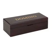 Jogo Dominó Cx Madeira Pesado Super Luxo Decor Pedra Grossas