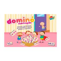 Jogo Dominó da Subtração - 28 peças de madeira