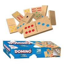 Jogo dominó de madeira - pais e filhos 107721 Jogo dominó de madeira - pais e filhos 107721