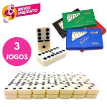 Jogo Dominó De Osso 9mm Grande Profissional 28 Peças Com Estojo Maleta Jogo Dominó De Osso 9mm Grande Profissional 28 Peças Com Estojo Maleta