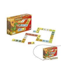 Jogo Dominó Dinossauro Infantil 28pçs Educativo Brinquedo Madeira - 752 Junges Jogo Dominó Dinossauro Infantil 28pçs Educativo Brinquedo Madeira - 752 Junges
