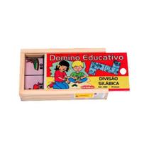 Jogo domino educativo divisao silabica 28 peças carimbras Jogo domino educativo divisao silabica 28 peças carimbras