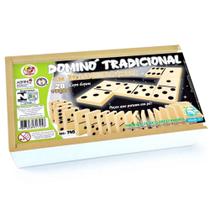 Jogo dominó em madeira estojo 28 peças - junges 745 Jogo dominó em madeira estojo 28 peças - junges 745