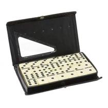 Jogo Dominó Estojo Preto Com 28 Peças Número 7 48x24x7mm - Art Game