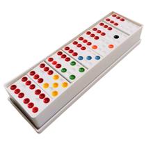 Jogo Dominó Plástico 28 Peças Com Estojo Promoção Cor:Branco Jogo Dominó Plástico 28 Peças Com Estojo Promoção Cor:Branco