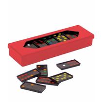 Jogo Dominó Plástico Com Adesivo e Case Plástico