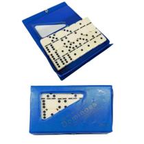 Jogo dominó profissional de resina no estojo completo com 28 peças branco Jogo dominó profissional de resina no estojo completo com 28 peças branco