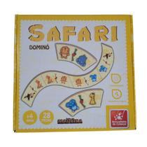 Jogo Domino Safari em Madeira +4 Anos 28 Pecas - Brincadeira de Criança