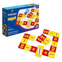 Jogo Dominó Tabuada - 28 Peças - Xalingo Jogo Dominó Tabuada - 28 Peças - Xalingo