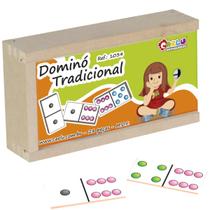 Jogo Domino Tradicional 28pcs Carlu Jogo Domino Tradicional 28pcs Carlu