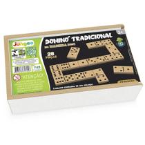 Jogo domino tradicional madeira estojo junges Jogo domino tradicional madeira estojo junges