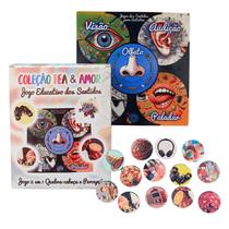 Jogo Dos 5 Sentidos Educativo Placa Quebra-Cabeça Divertido