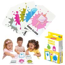 Jogo Educa Cores Pedagogico Infantil Rosa Educativo Azul Pçs Jogo Educa Cores Pedagogico Infantil Rosa Educativo Azul Pçs