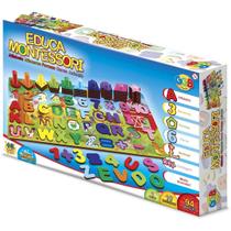 Jogo Educa Montessori Alfabeto Números Formas Cores E Animais 1073 GGB
