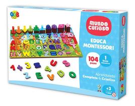 Jogo Educa Montessori Infantil Pedagógico Educativo - 104 Peças Jogo Educa Montessori Infantil Pedagógico Educativo - 104 Peças