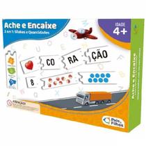 Jogo educativo Ache e Encaixe 2 em 1 - sílabas e números