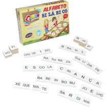 Jogo Educativo Alfabeto Silábico 150 Peças em MDF A Partir de 4 Anos