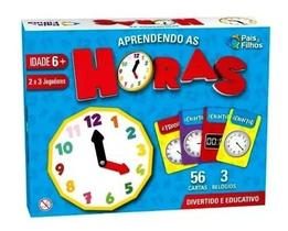 Jogo Educativo Aprendendo As Horas Relógio Ponteiro Infantil Brinquedo - Pais e Filhos
