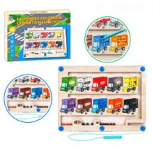 Jogo Educativo Brinquedo Montessori Com Caneta Magnética Cores e Números Crianças Adultos e Idosos