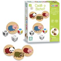 Jogo Educativo Cadê O Bicho 27 Peças Brinquedo Em Madeira