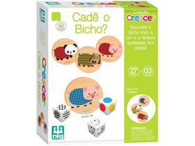 Jogo Educativo Cadê O Bicho 27 Peças Brinquedo Em Madeira