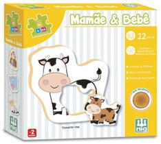 Jogo Educativo De Encaixar Mamãe e Bebê - NIG Brinquedos