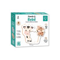 Jogo Educativo De Madeira Mamãe E Bebê 12 Peças Be A Bá 041301 - Nig