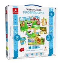 Jogo Educativo De Madeira Quebra Cabeça Progressivo