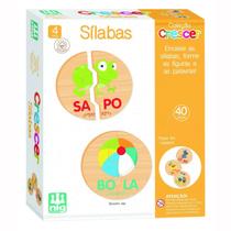 Jogo Educativo Didático Crescer Sílabas Madeira Nig Brinquedos