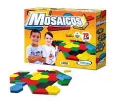 Jogo Educativo Didático Mosaico Madeira 72 Pçs Xalingo 51443