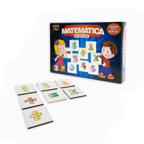 Jogo Educativo e de Memória Infantil Peças de Madeira Matemática Divertida Cód. 2439