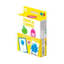 Jogo Educativo Educa Cores Cartas com Cores e Imagens 34 Cartas