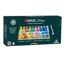 Jogo Educativo Educaplay Tabuleiro Somar e Brincar Madeira