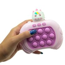 Jogo Educativo Eletrônico Pop It Fidget Toys Game Astronauta Ursinho Som Luz Anti Estresse Desafios Brinquedo Mini Game