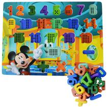 Jogo Educativo Encaixe Número Mickey Matematico Disney Mdf